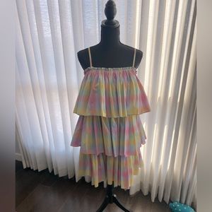 Anthropologie Beatrice B Square Neck Tie Dress